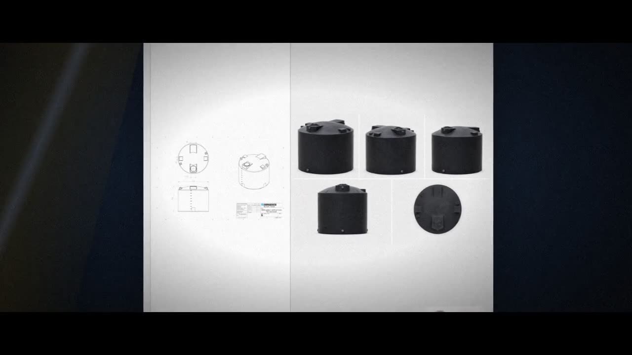 2000 Gallon Plastic Water Storage Tank - Black (93" x 80") video