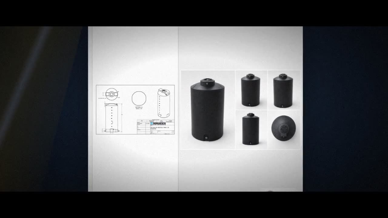 200 Gallon Plastic Water Storage Tank - Black (30" x 72") video