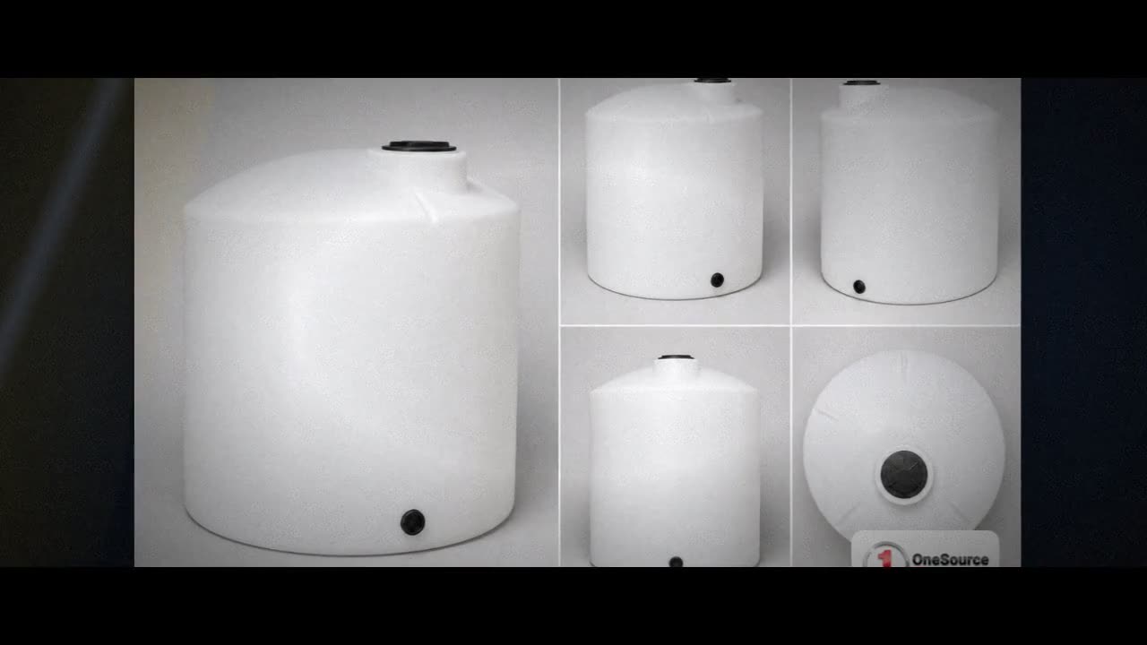 2500 Gallon Vertical Liquid Storage Tank - Natural White (96" x 96") video