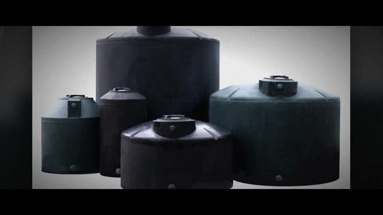 2500 Gallon Plastic Water Storage Tank - Black (95" x 91") #41524 video