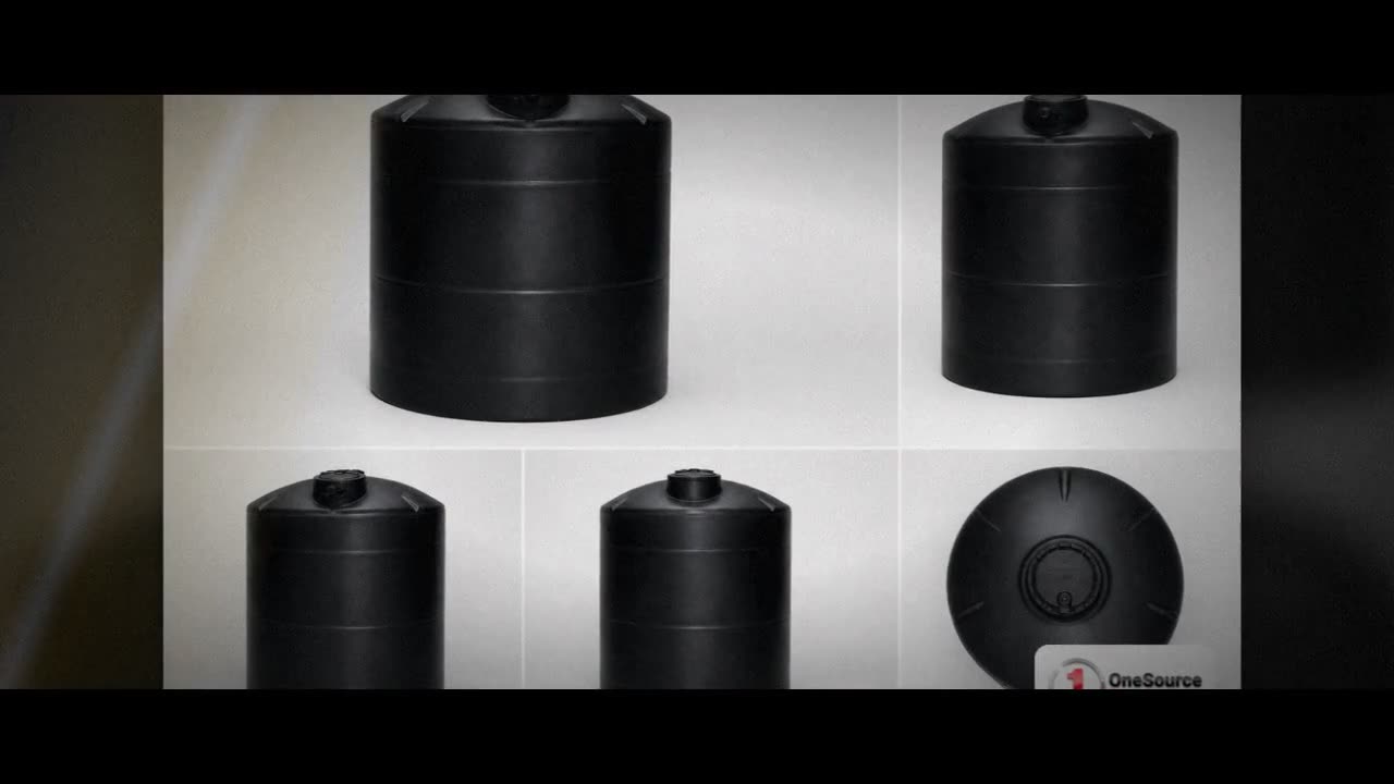 300 Gallon Plastic Water Storage Tank - Black (35" x 89") video