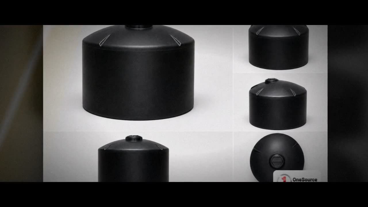 300 Gallon Plastic Water Storage Tank - Black (46" x 50") video