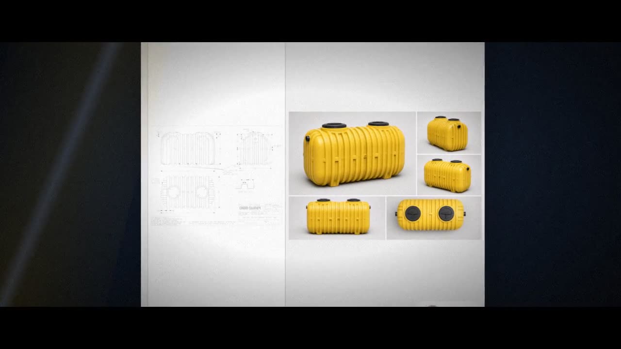 Norwesco 1000 Gallon Two Compartment Septic Tank with Two Manholes - A video