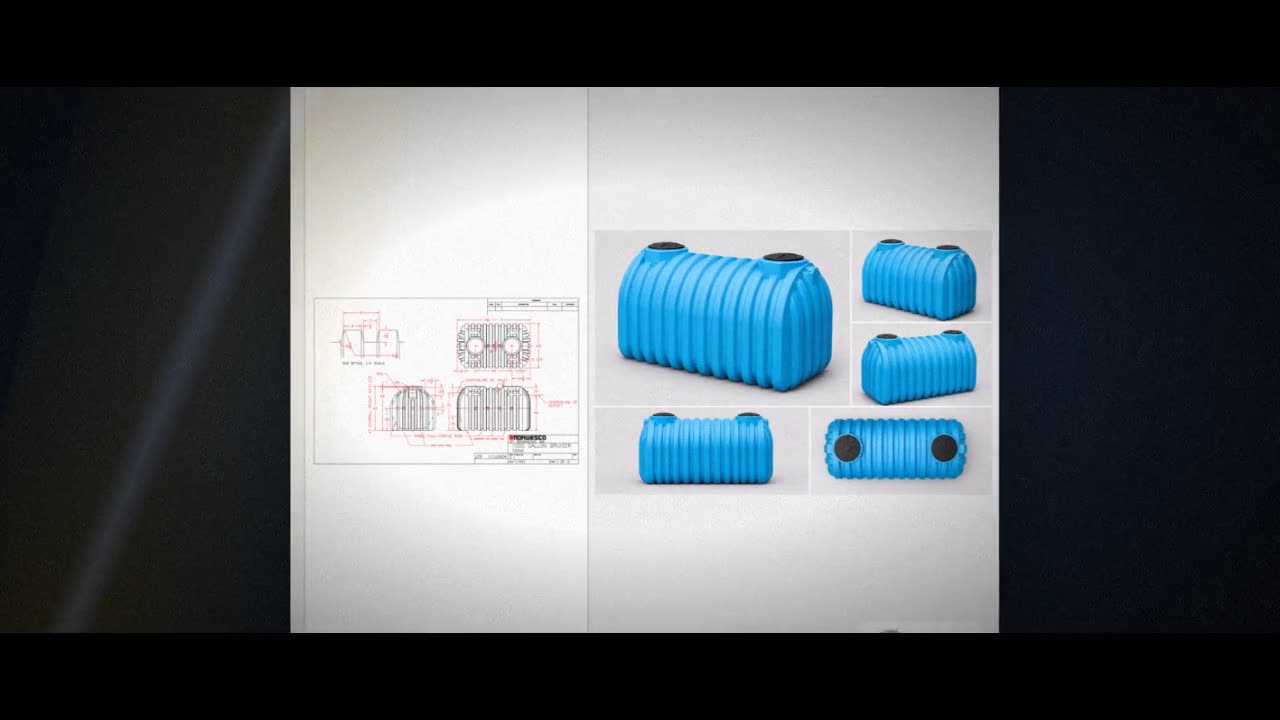 Norwesco 1000 Gallon Plastic Multi-Use Underground Liquid Storage Tank video