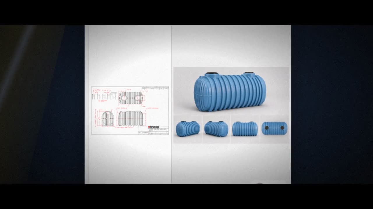 Norwesco 1250 Gallon Plastic Multi-Use Underground Liquid Storage Tank video
