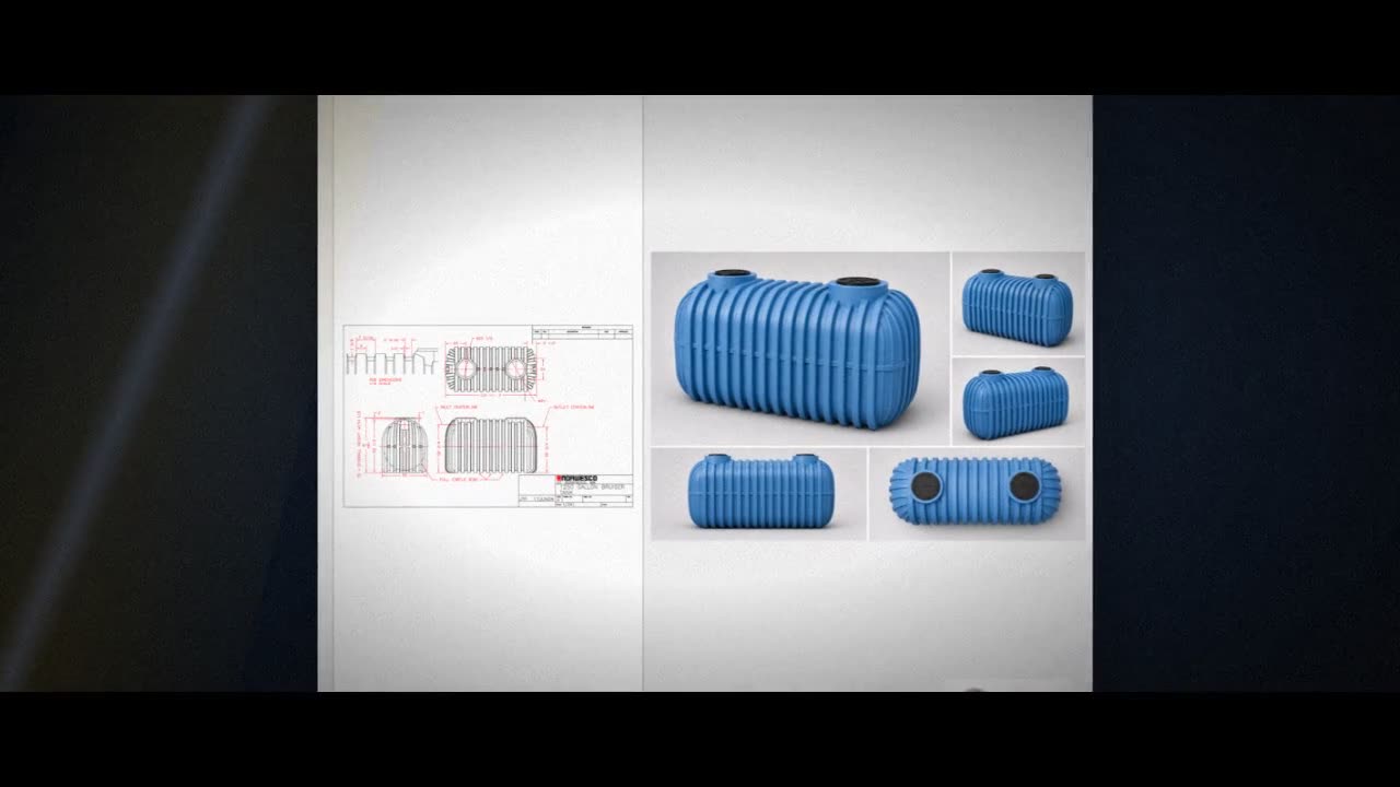 Norwesco 1250 Gallon Two Compartment Septic Tank with Two Manholes - A video