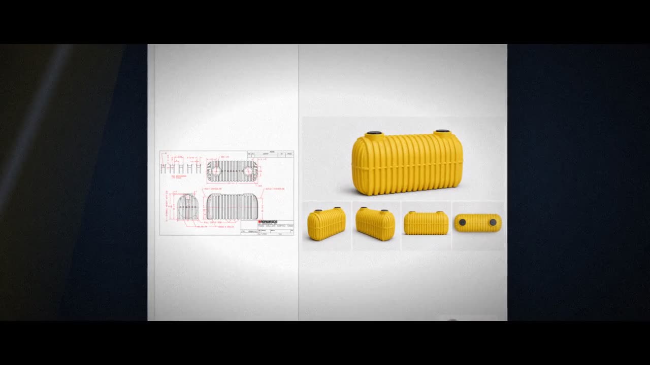 Norwesco 1500 Gallon Two Compartment Septic Tank with Two Manholes - A video