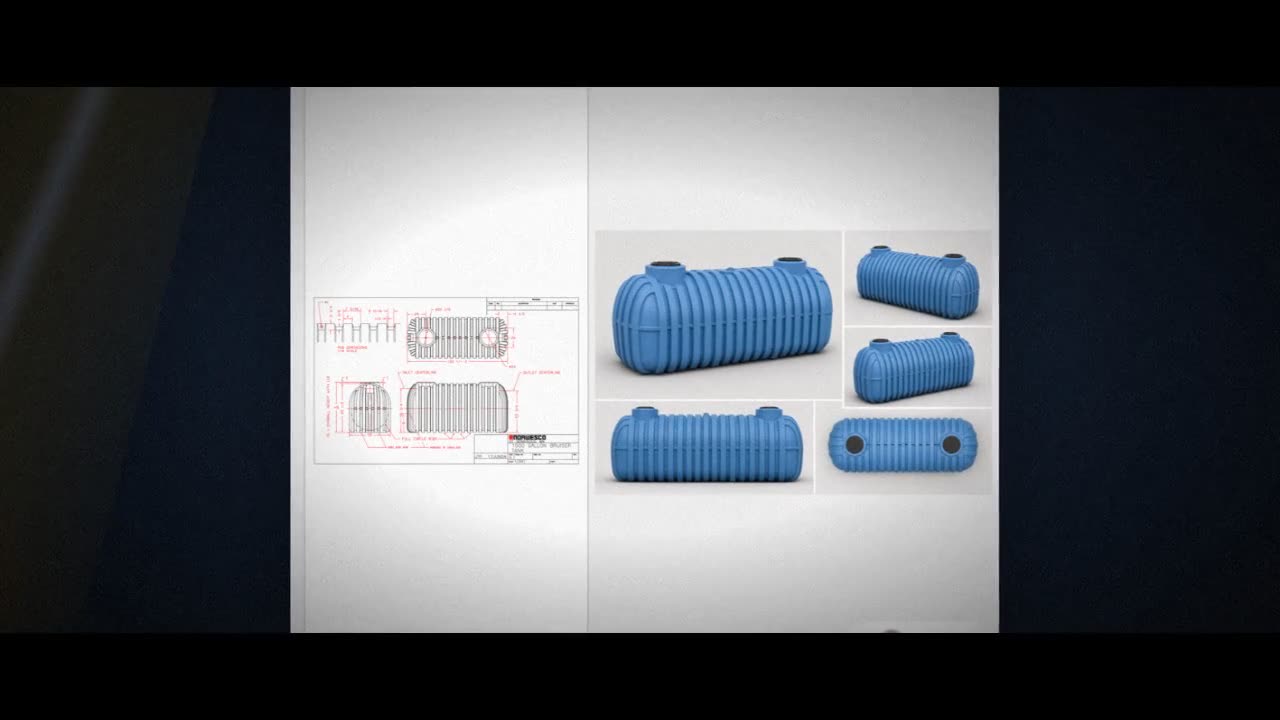Norwesco 1500 Gallon Plastic Multi-Use Underground Liquid Storage Tank video