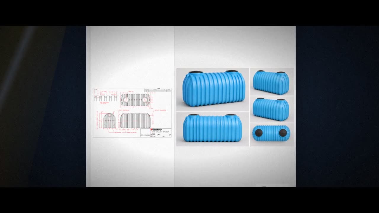 Norwesco 1500 Gallon Plastic Multi-Use Underground Liquid Storage Tank video