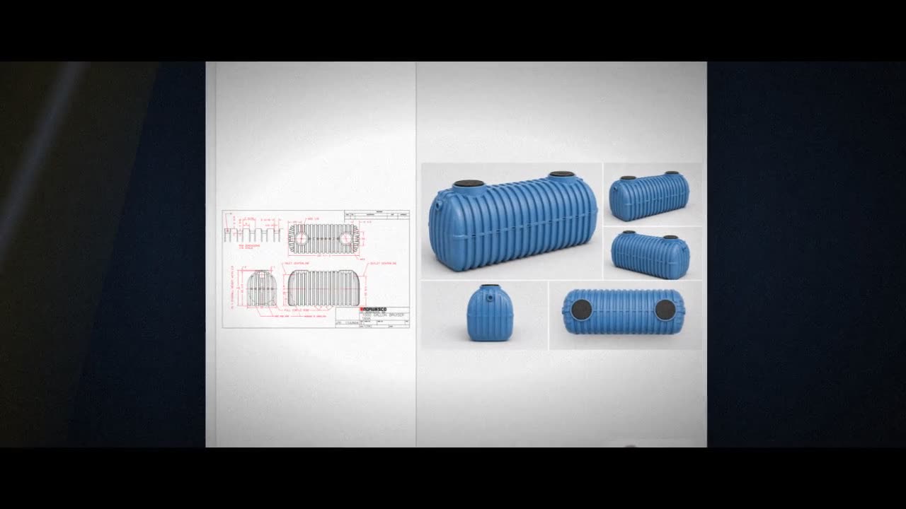Norwesco 1500 Gallon Two Compartment Septic Tank with Two Manholes - A video