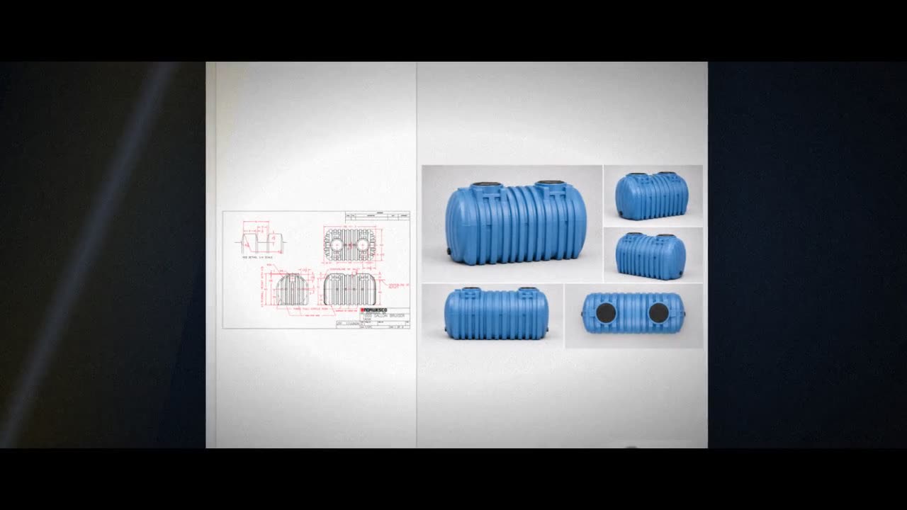 Norwesco 1000 Gallon Plastic Multi-Use Underground Liquid Storage Tank video