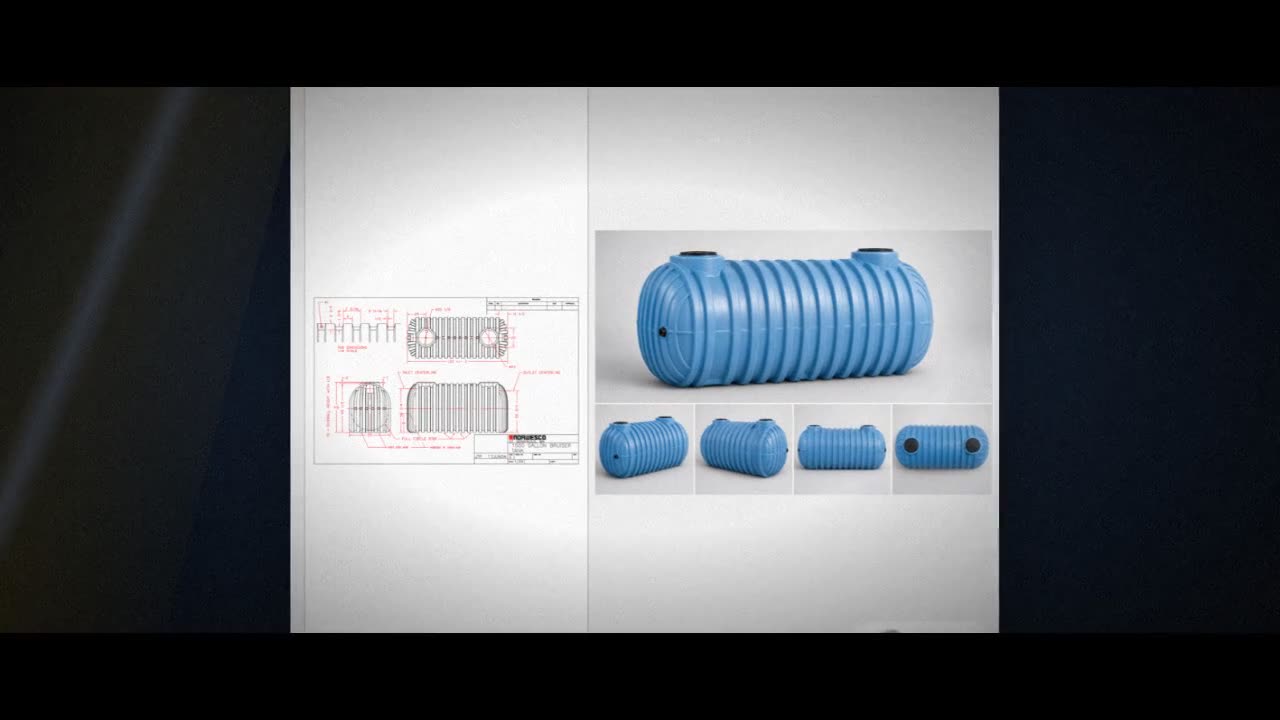 Norwesco 1500 Gallon Plastic Multi-Use Underground Liquid Storage Tank video