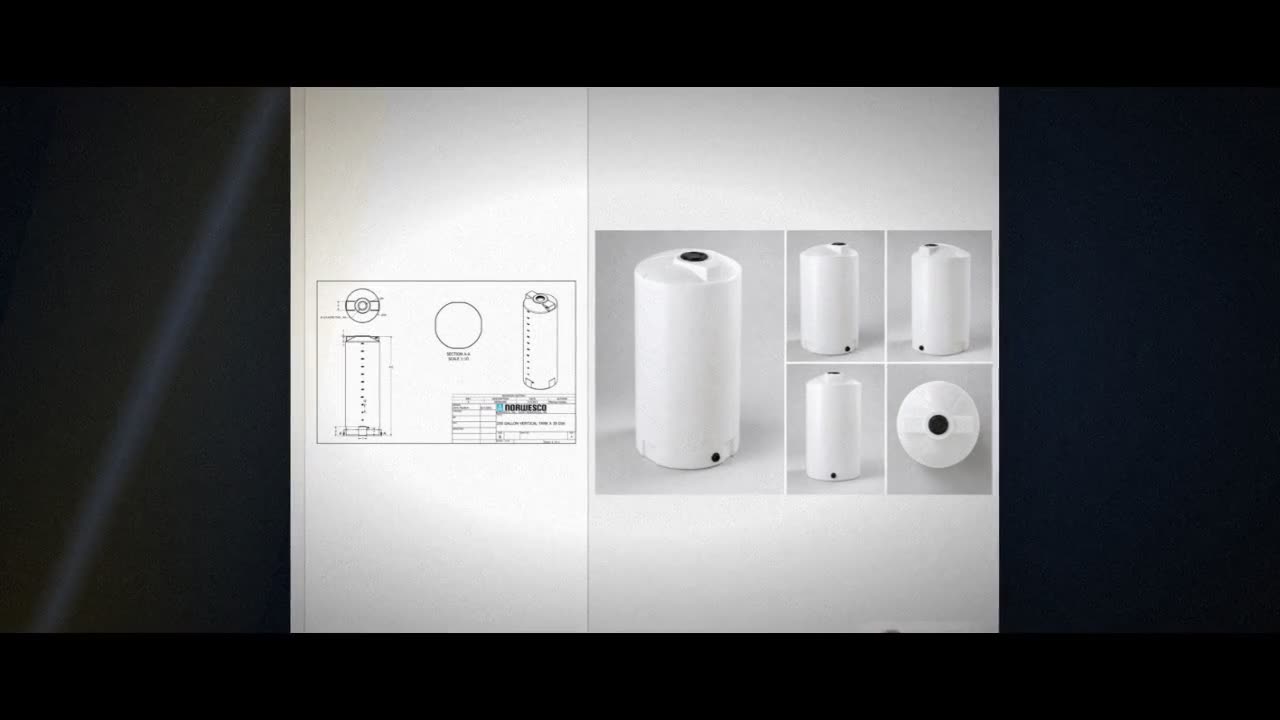 250 Gallon Vertical Liquid Storage Tank - Natural White (30" x 89") video