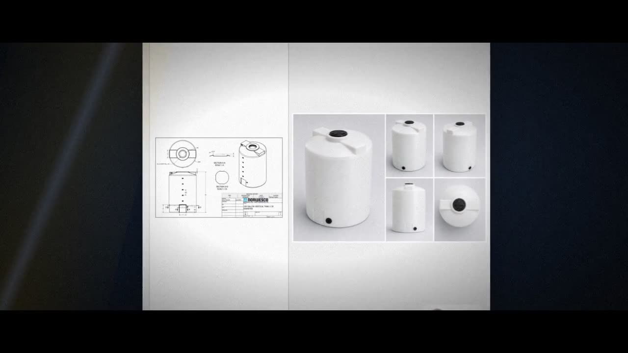100 Gallon Vertical Liquid Storage Tank - Natural White (28" x 43") video