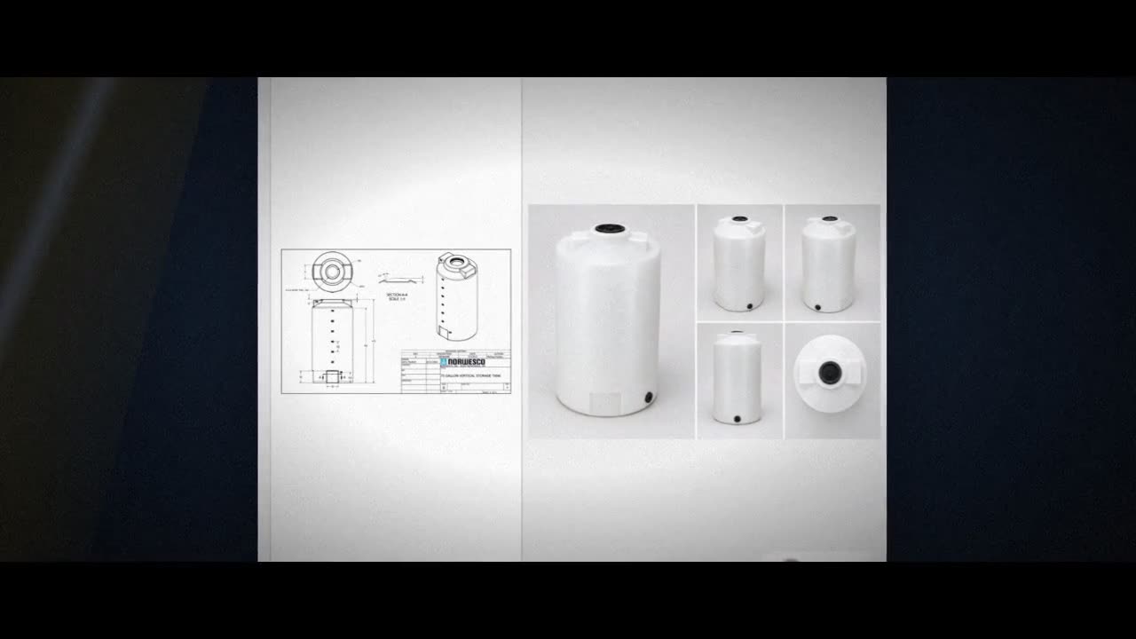 75 Gallon Vertical Liquid Storage Tank - Natural White (23" x 49") video