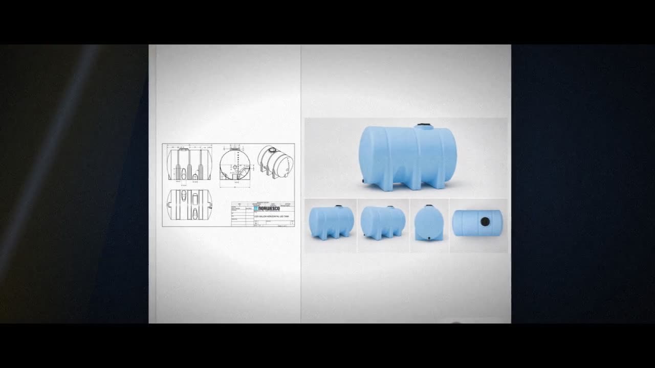 Norwesco 1325 Gallon HDPE Horizontal Leg Tank in Blue video