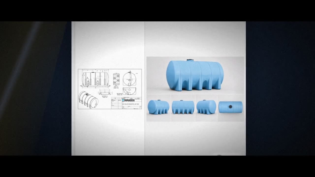 Norwesco 5025 Gallon HDPE Horizontal Leg Tank in Blue video