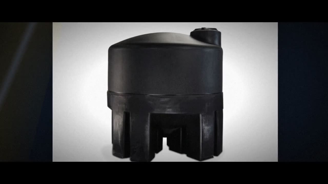 Norwesco 2500 Gallon 30 Degree Cone Bottom Tank with Poly Stand in Bla video