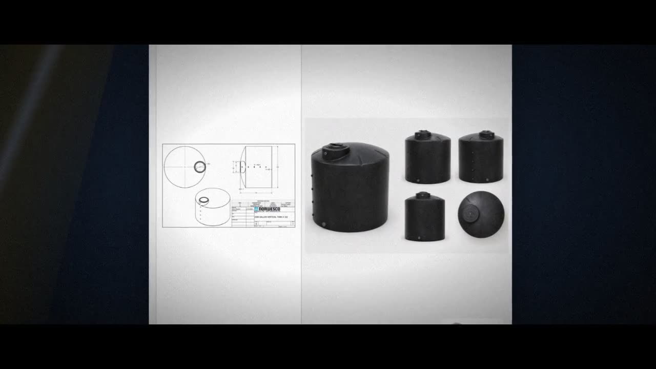 2500 Gallon Plastic Water Storage Tank - Black (102" x 79") video