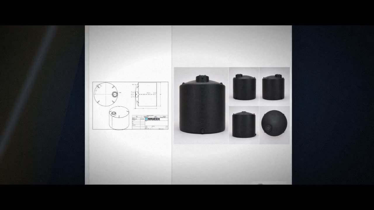 3000 Gallon Plastic Water Storage Tank - Black (102" x 93") video