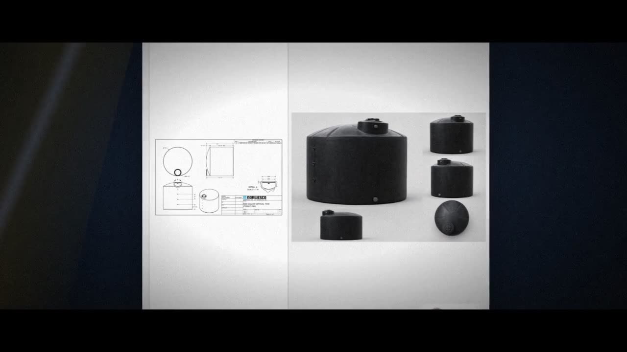 5000 Gallon Plastic Water Storage Tank - Black (119" x 112") video