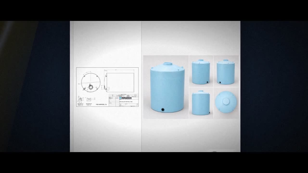 Norwesco 8400 Gallon HDPE Vertical Liquid Storage Tank video
