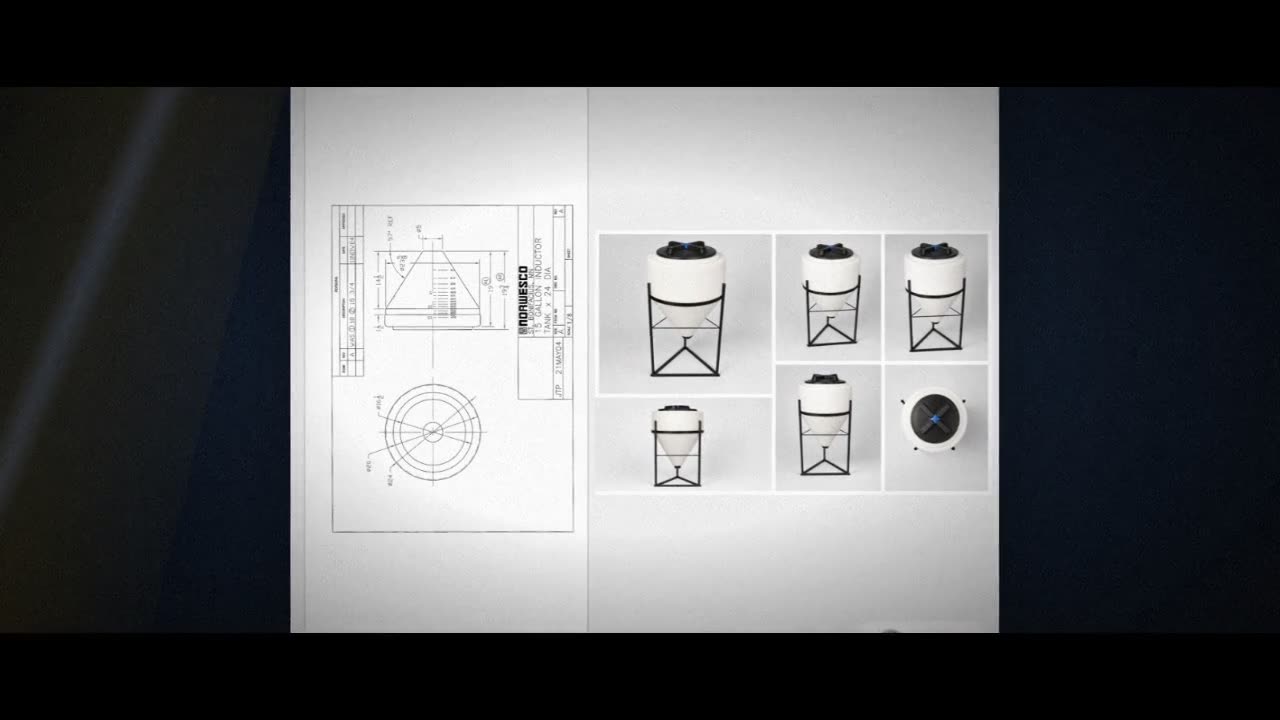15 Gallon 57 Degree Cone Bottom Inductor Tank video