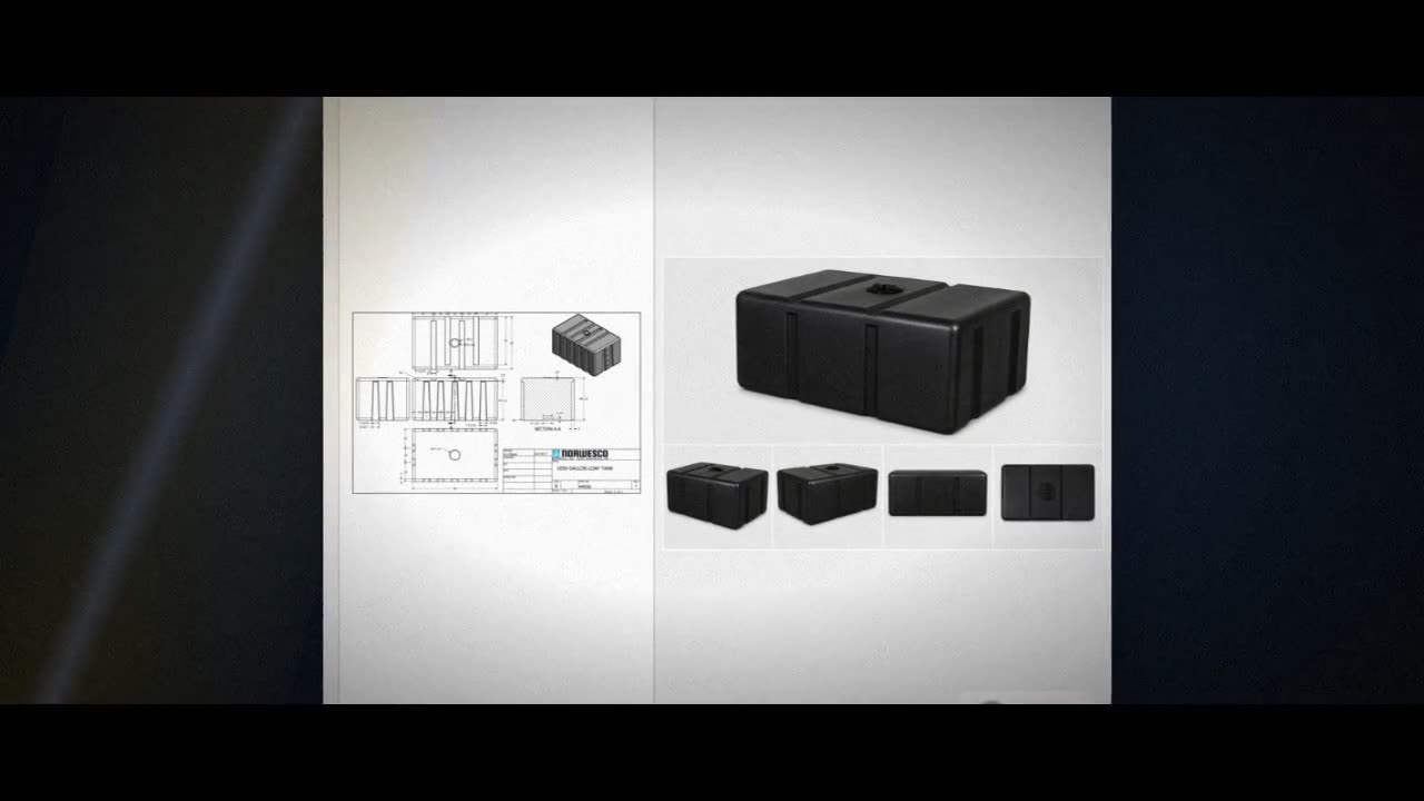 Norwesco 1050 Gallon Plastic Portable Loaf Utility Tank in Black video