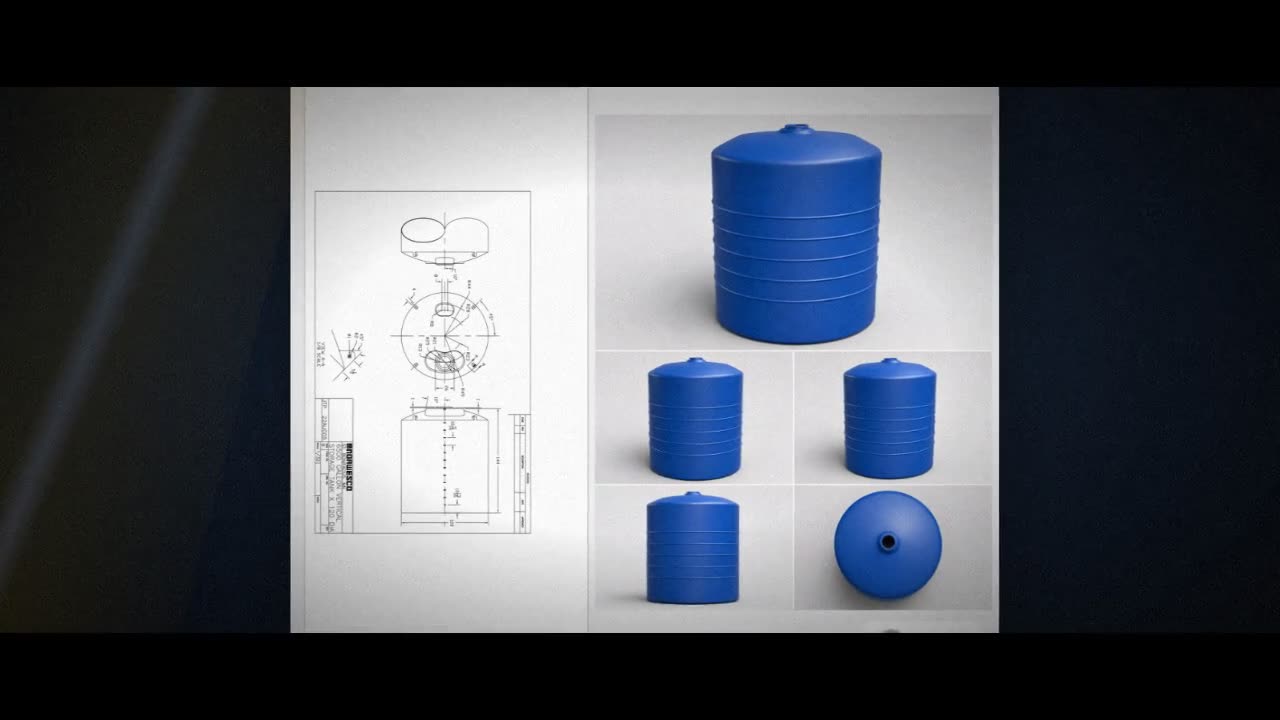 6500 Gallon Vertical Liquid Storage Tank in Blue video