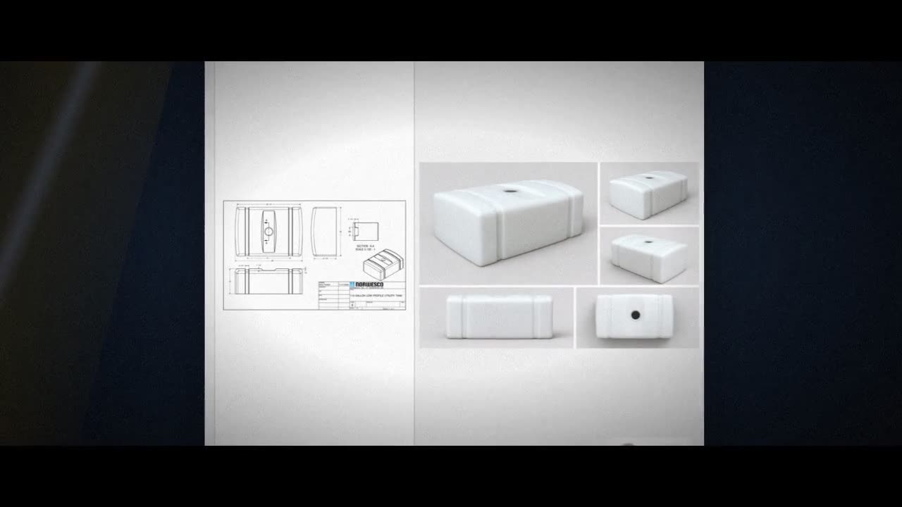 Norwesco 110 Gallon Portable Flat Bottom Utility Tank in White video