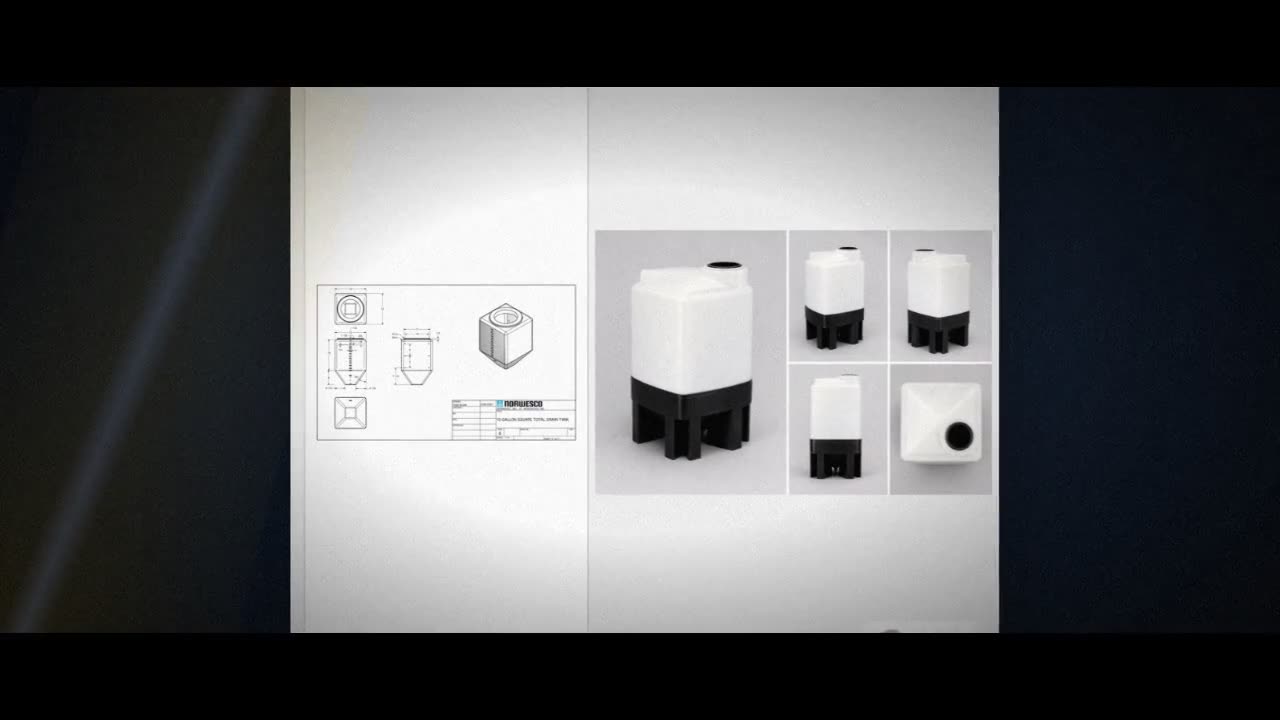 Norwesco 10 Gallon Cone Bottom Specialty Rinse Tank in White (Required video