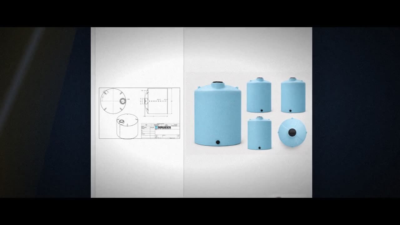Norwesco 3000 Gallon Vertical Liquid Storage Tank in Blue video