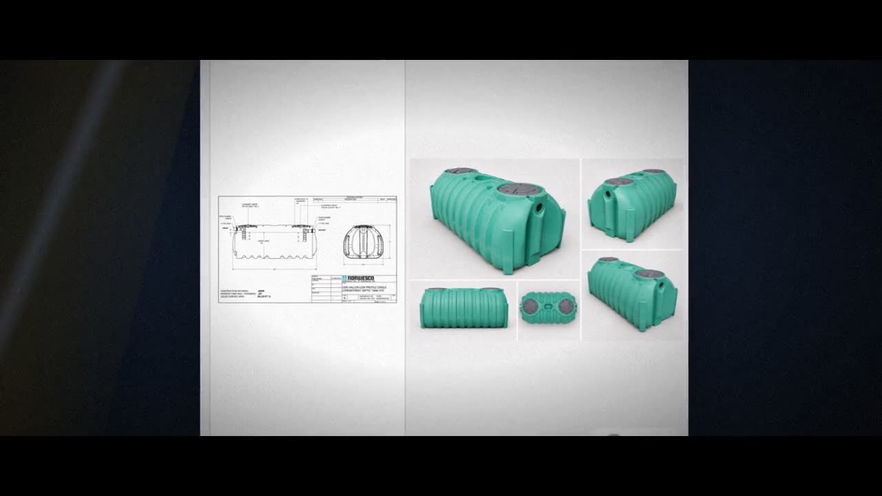 Norwesco 1000 Gallon One Compartment Septic Tank with Loose Plumbing a video