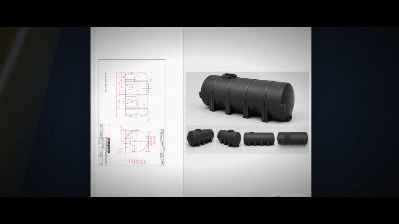 Norwesco 725 Gallon HDPE Horizontal Leg Tank in Black video