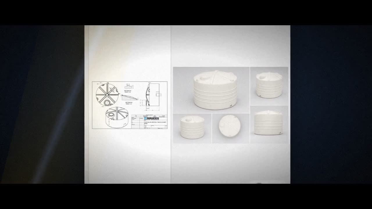 1100 Gallon Vertical Liquid Storage Tank - Natural White (87" x 53") # video