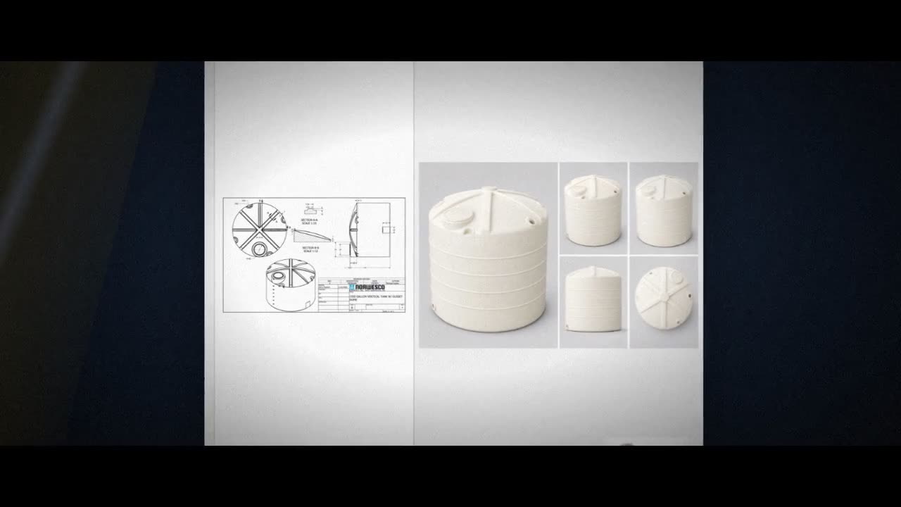 1550 Gallon Vertical Liquid Storage Tank - Natural White (87" x 67") # video