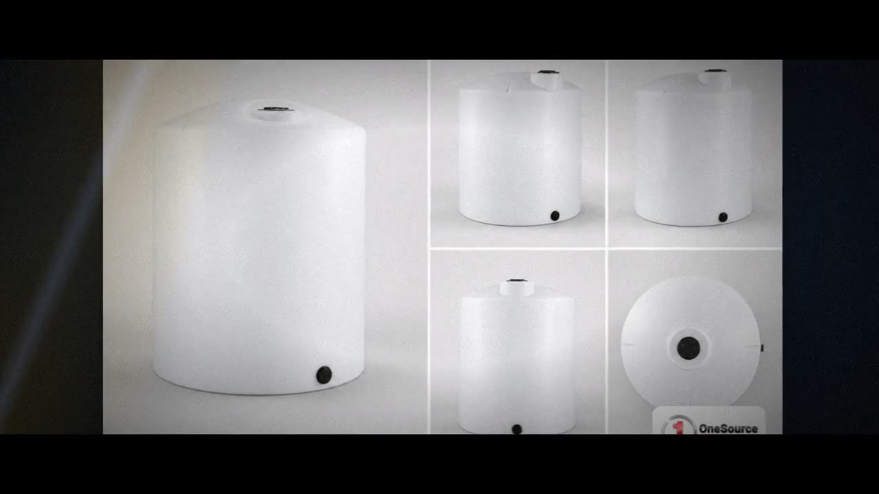 3000 Gallon Vertical Liquid Storage Tank - Natural White video