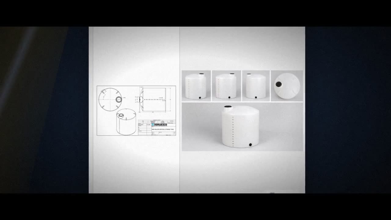 3000 Gallon Vertical Liquid Storage Tank - Natural White (95" x 109")  video