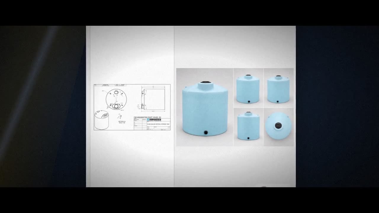 Norwesco 10000 Gallon Vertical Liquid Storage Tank in Blue video