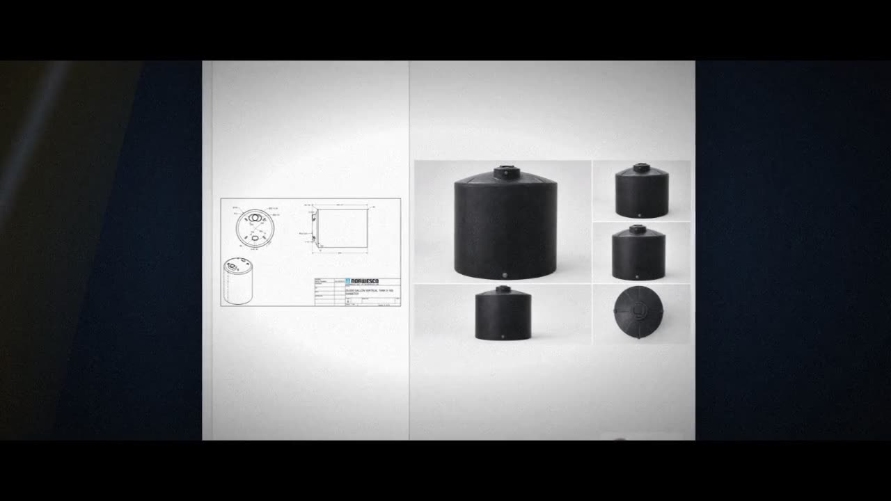 Norwesco 20,000 Gallon HDPE Vertical Liquid Storage Tank in Black video