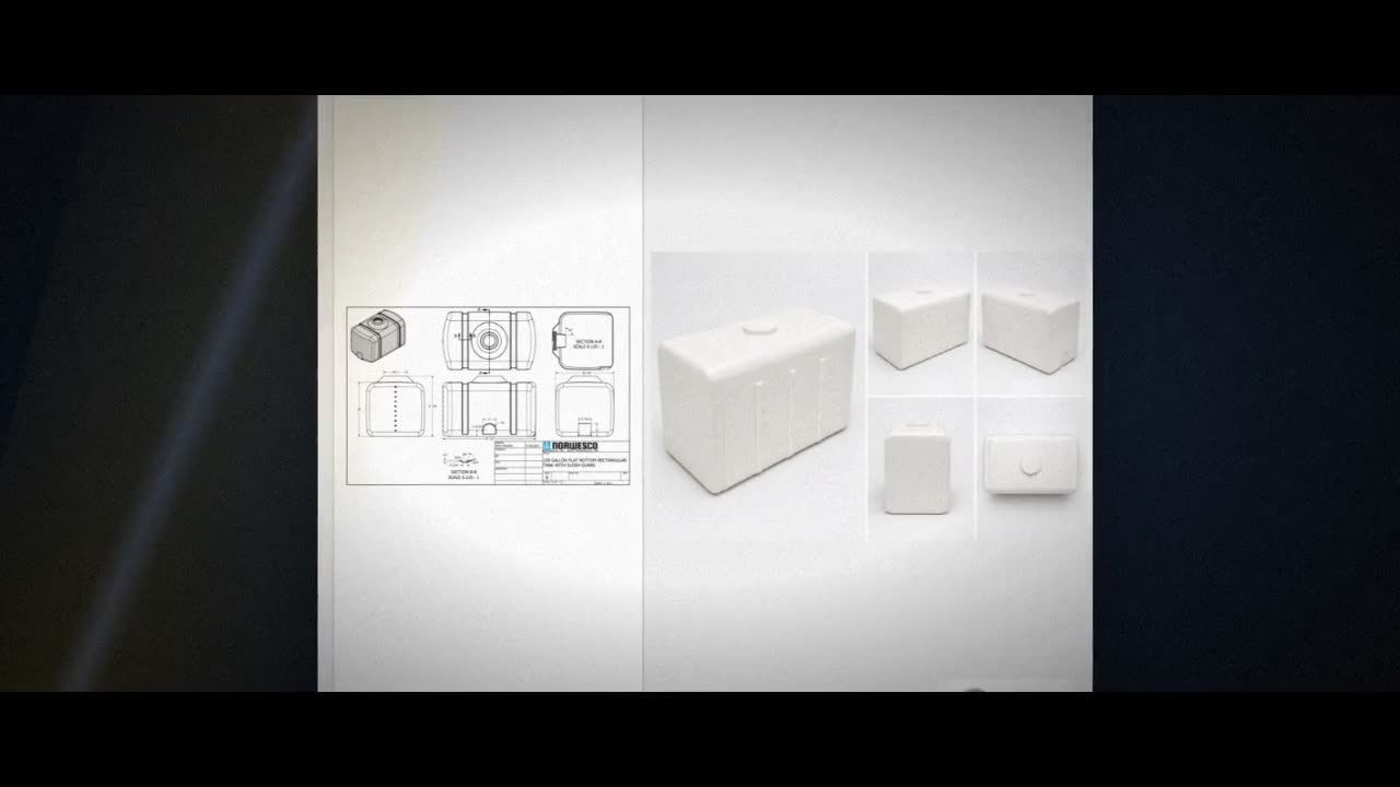 Norwesco 100 Gallon Flat Bottom Tank w/Slosh Guard White video