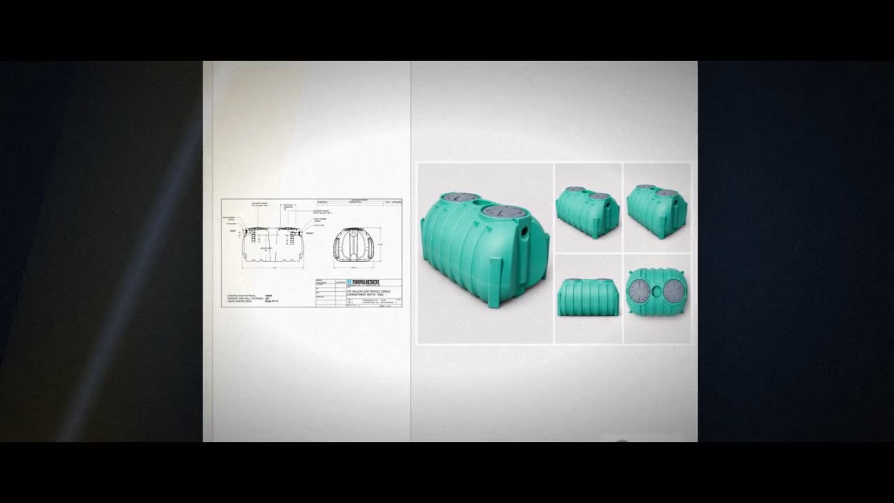 Norwesco 750 Gallon Plastic One Compartment Septic Tank with Loose Plu video
