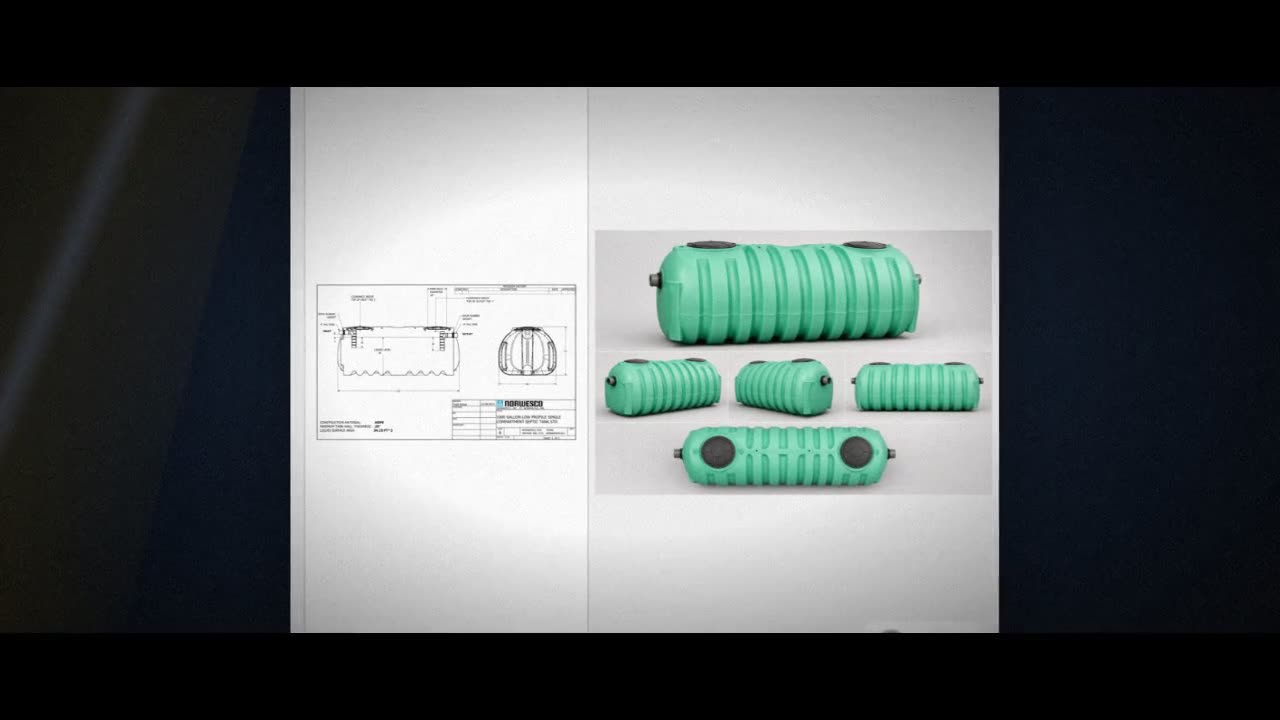 Norwesco 1000 Gallon Plastic Preplumbed One Compartment Septic Tank wi video