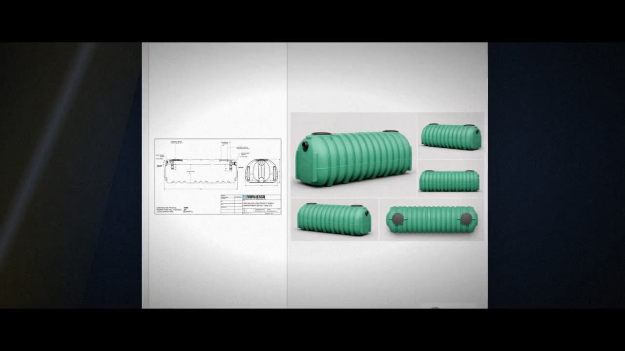 Norwesco 1500 Gallon Plastic Preplumbed One Compartment Septic Tank wi video