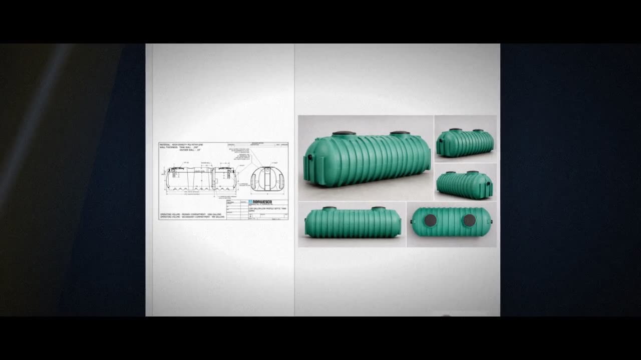 Norwesco 1500 Gallon Plastic Preplumbed Two Compartment Septic Tank wi video