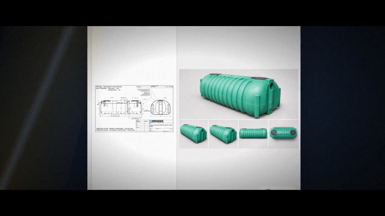 Norwesco 1500 Gallon Two Compartment Septic Tank with Loose Plumbing a video