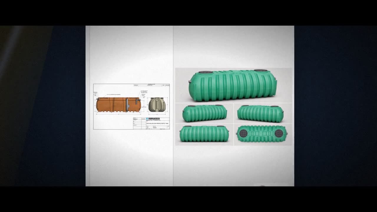 Norwesco Florida Only 1250 Gallon Two Compartment Low Profile Septic T video