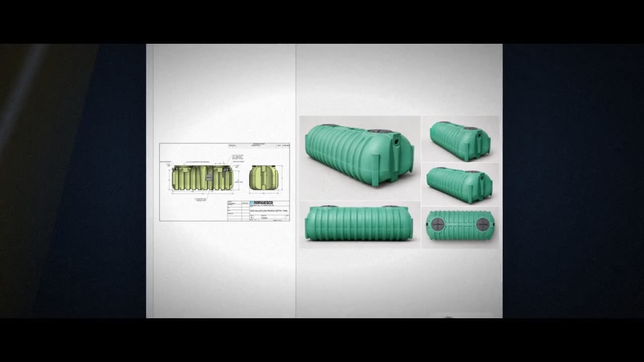 Norwesco Florida Only 1050 Gallon Two Compartment Low Profile Septic T video