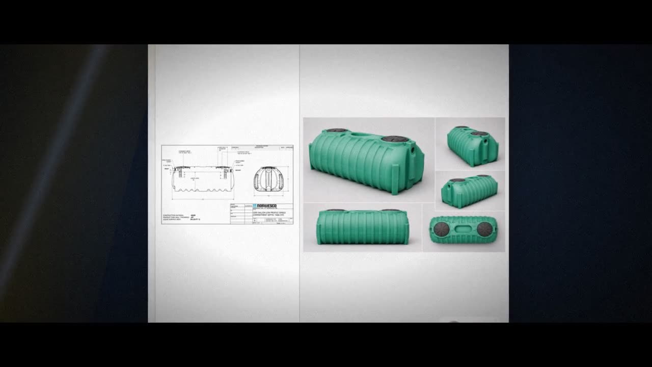 Norwesco 1000 Gallon Plastic One Compartment Septic Tank with Loose Pl video