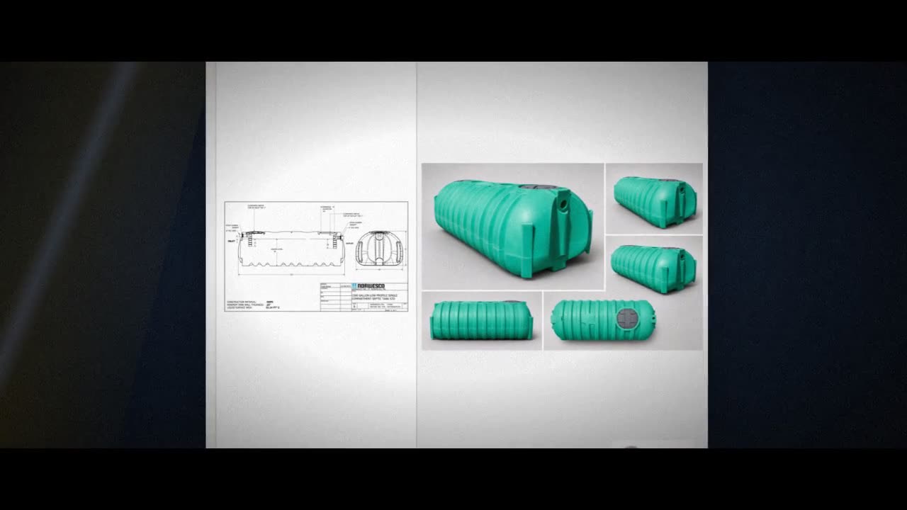 Norwesco 1500 Gallon Plastic One Compartment Septic Tank with Loose Pl video
